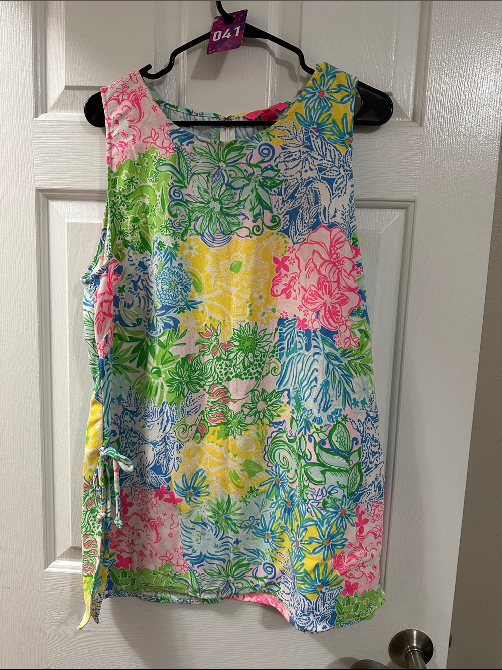 Lilly Pulitzer Sleeveless Multi-Color Floral Tunic — Pink, Green, Blue, Yellow